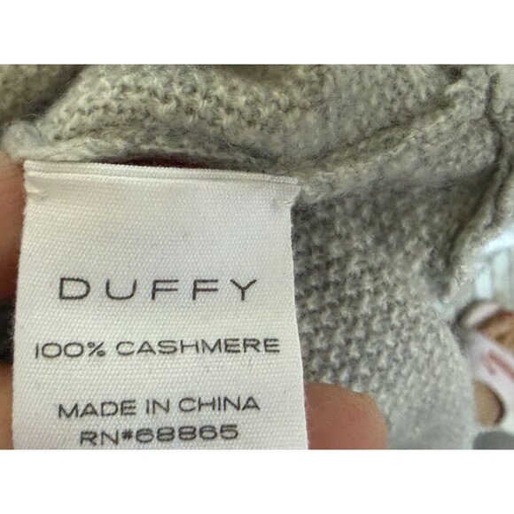 Duffy Oversized Sweater Tunic XS/S Gray & Black Cashmere Blend Boatneck Pullover - Picture 10 of 10